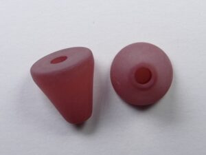 Pol-keg10-13 10 mm Polaris kegel kraal, terracotta - Afbeelding 1