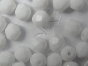 FP1-06-02010 Alabaster Czech Glass Facet Firepolish 6 mm 25 stuks - Afbeelding 1