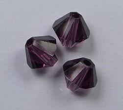 SW-05-AMY 5 mm Amethyst Swarovski Element Bicones - Afbeelding 1