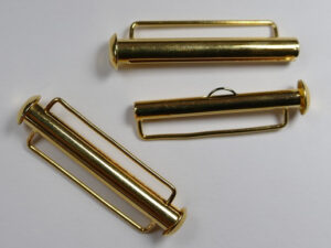 Ronde schuifsluiting, Slide bar 31,5 mm, gold plated