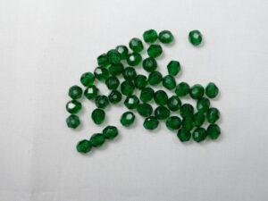 FP1-04-50740 Dark Emerald Czech Glass Facet Firepolish 4mm