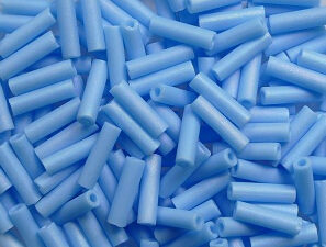 M-BGL-6-0413FR Matted Opaque Blue Turquoise AB Miyuki Bugles 6mm