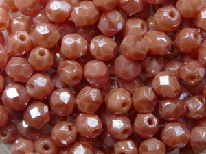 FP1-04-74020LO Luster Pink Coral Czech Glass Facet Firepolish 4mm 50 stuks