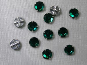 Rosemontees, 6,5 mm, Emerald, 6 stuks