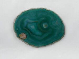 Agaatschijf, 96x70 mm, groen