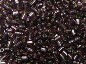 MH-11-0013 Silver Lined Dark Amethyst Miyuki Rocailles hex cut 11/0 - Afbeelding 1