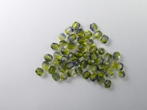FP1-04-3528CRK Dual Coat Blueberry/Lemon Czech Glass Facet Firepolish 4mm 50 stuks