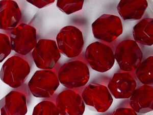 FP1-06-90090 Siam Ruby Czech Glass Facet Firepolish 6 mm 25 stuks - Afbeelding 1