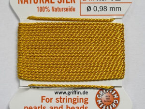 Parelzijde, maat 12, Amber