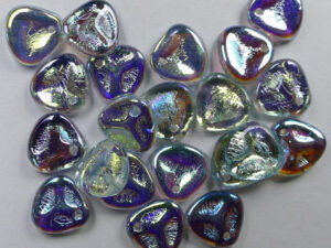 Rose Petals, 8x7 mm, Crystal Blue Rainbow