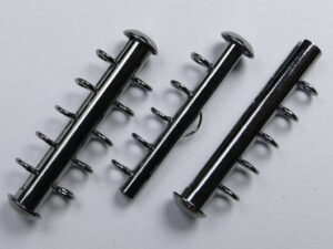 Vertical Loop schuifsluiting, 5 strengen, black oxide