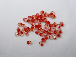 FP1-04-90081 Crystal Siam Ruby Czech Glass Facet Firepolish 4mm 50 stuks