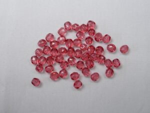 FP1-04-45490CR Fuchsia Coated Czech Glass Facet Firepolish 4mm 50 stuks