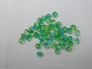 FP1-04-48010CR Dual Coated Blueberry/Pear Czech Glass Facet Firepolish 4mm 50 stuks - Afbeelding 1