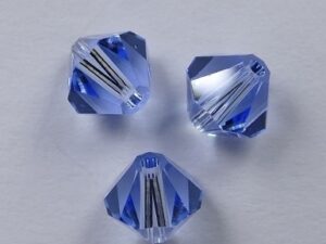 6 mm Light Sapphire Swarovski Element Bicones - Afbeelding 1