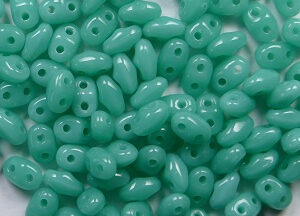 M-MD-63130 Opaque Turquoise Matubo MiniDuo 5 gram - Afbeelding 1