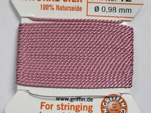 Parelzijde, maat 12, Dark Pink