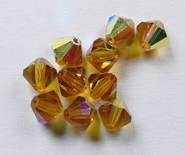 PrBic-06-TOPAB Topaz AB Preciosa Bicones 6 mm 10 stuks - Afbeelding 1