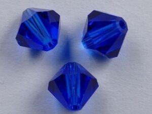 6 mm Blue Capri Swarovski Element Bicones