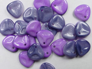 Rose Petals, 8x7 mm, Chalk White Funky Purple