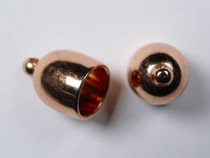 Bullet End Cap, 8 mm, Copper Plated