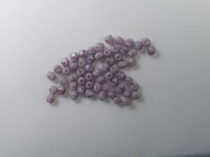 FP1-03-24010 Lavender Coral Czech Glass Facet Firepolish 3mm 50 stuks - Afbeelding 1