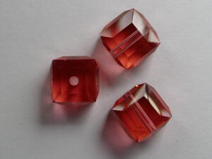 6 mm Padparadscha Swarovski Element Cubes - Afbeelding 1