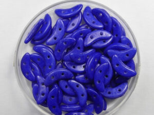CZM-CR-S0011WH 2 hole Crescent Beads, 10x3 mm, Czech Mates, ColorTrends: Opaque Riverside - Afbeelding 1