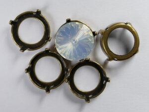 Setting voor rivoli, 12 mm, brons - Afbeelding 1