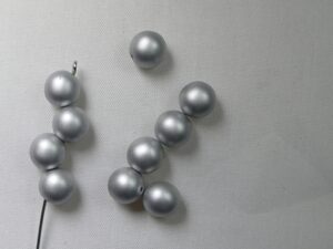 Round Top Hole, Matte Metallic Silver
