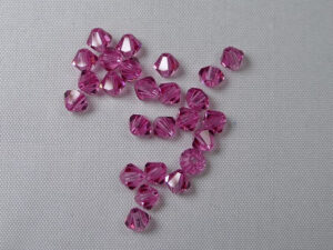 PrBic-04-ROS Rose bicones 4 mm 25 stuks - Afbeelding 1