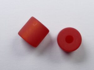 Pol-c08-04 8 mm Polaris cilinder kraal, rood - Afbeelding 1