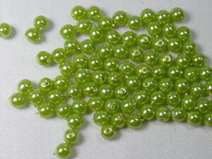 parels, 4 mm, Czech Glass, Olive