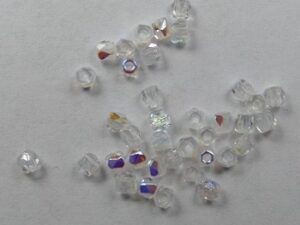 FPT-02-00030-28701 Czech Glass True 2 mm Firepolish, Crystal AB 50 Pc. - Afbeelding 1