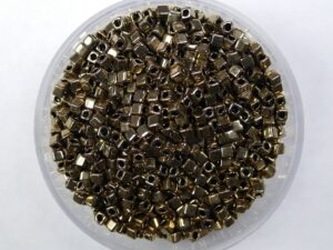 M-Cub-18-0457 Metallic Dark Bronze Miyuki Cubes 1.8x1.8 mm 5 gram