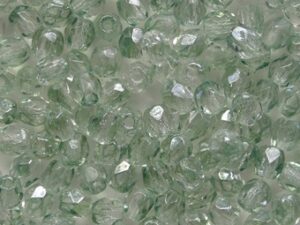 FP1-03-00030LL Crystal Light Green Luster Czech Glass Facet Firepolish 3 mm 50 stuks