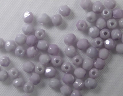 FP1-03-03040LB Luster Grey-White Stone Czech Glass Facet Firepolish 3mm