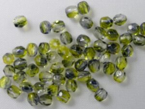 FP1-03-03528CRK Dual Coat Blueberry-Lemon Czech Glass Facet Firepolish 3mm