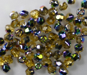 FP1-03-10040V Vitral Medium Topaz Czech Glass Facet Firepolish 3mm FP1-03-10040V Vitral Medium Topaz Czech Glass Facet Firepolish 3mm