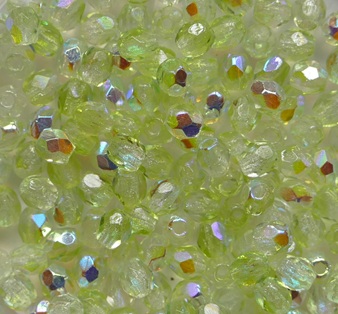 FP1-03-50231X Crystal Olivine AB Czech Glass Facet Firepolish 3 mm color 50231X