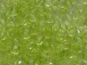 FP1-03-50400 Yellow Peridot Czech Glass Facet Firepolish 3 mm 50 stuks