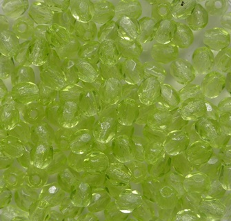 FP1-03-50400 Yellow Peridot Czech Glass Facet Firepolish 3 mm color 50400