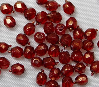 FP1-03-69256CR Halo Cardinal Czech Glass Facet Firepolish 3mm FP1-03-69256CR Halo Cardinal Czech Glass Facet Firepolish 3mm