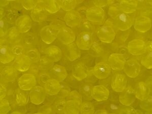 FP1-03-80020M Matte Jonquil Czech Glass Facet Firepolish 3 mm 50 stuks