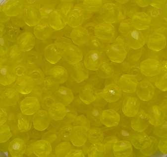 FP1-03-80020M Matte Jonquil Czech Glass Facet Firepolish 3 mm color 80020M