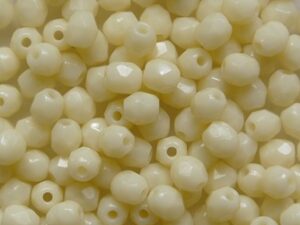 FP1-03-83529 Light Ivory Czech Glass Facet Firepolish 3 mm 50 stuks
