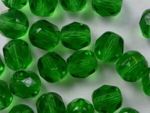 FP1-06-50130 Emerald Czech Glass Facet Firepolish 6 mm 25 stuks - Afbeelding 1