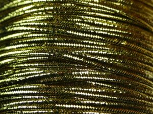 SOU-1240 Metallic Rayon Gold Soutache koord 3 mm, per meter