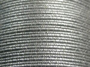 SOU-1250 Metallic Rayon Antique Silver Soutache koord 3 mm, per meter