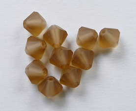 PrBic-06-LCTOPMAT Matte Light Colorado Topaz Preciosa Bicones 6 mm 10 stuks op=op - Afbeelding 1